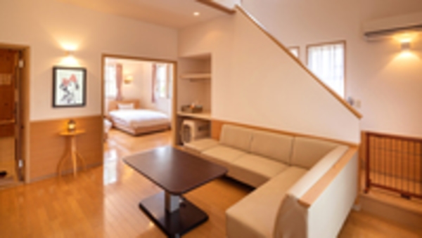 天然温泉+専用ドッグラン+リビング/2ベッドルームヴィラ